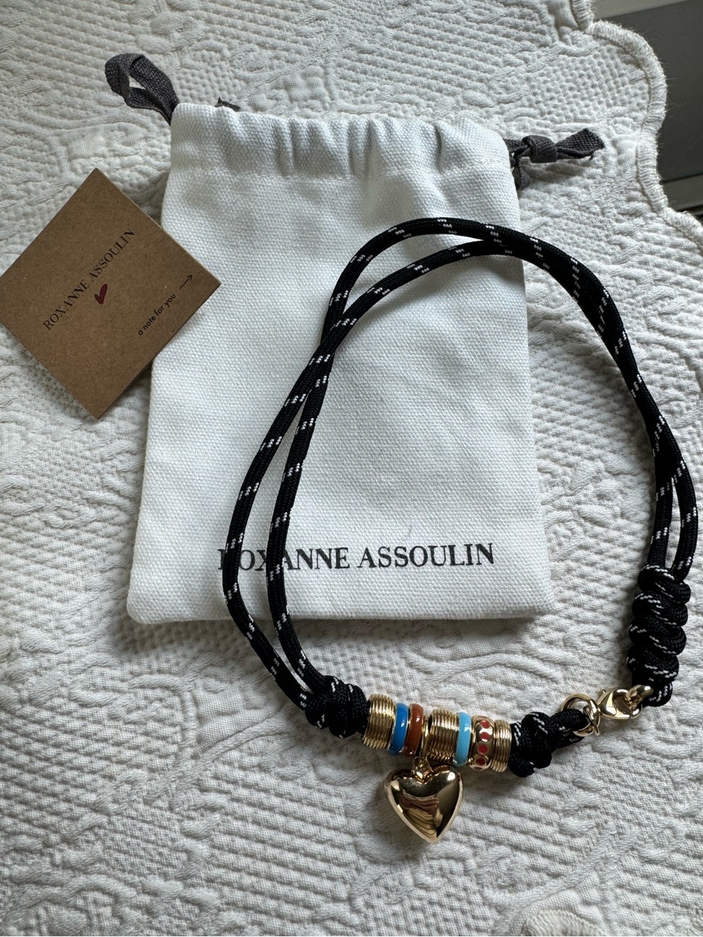 Roxanne Assoulin Happy Cord Heart Necklace